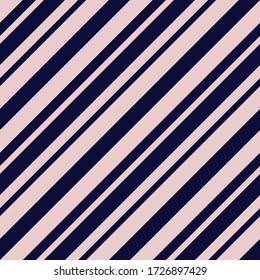 Pink and navy diagonal striped seamless pattern background suitable for fashion textiles, graphics
