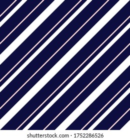 Pink and navy diagonal striped seamless pattern background suitable for fashion textiles, graphics