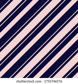 Pink and navy diagonal striped seamless pattern background suitable for fashion textiles, graphics