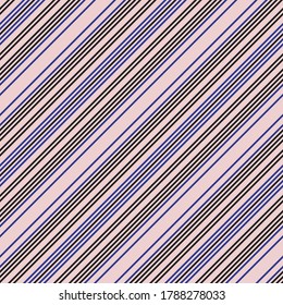Pink and navy diagonal striped seamless pattern background suitable for fashion textiles, graphics