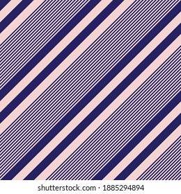 Pink and navy diagonal striped seamless pattern background suitable for fashion textiles, graphics