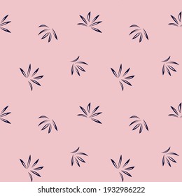 Pink Navy Floral botanical seamless pattern background suitable for fashion prints, graphics, backgrounds and crafts
