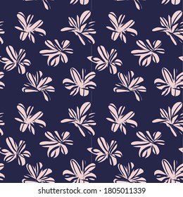 Pink and Navy Floral brush strokes seamless pattern background for fashion prints, graphics, backgrounds and crafts