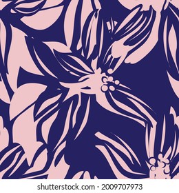 Antecedentes de patrón sin costura de la Marina Rosa Floral para textiles de moda, gráficos, antecedentes y artesanías