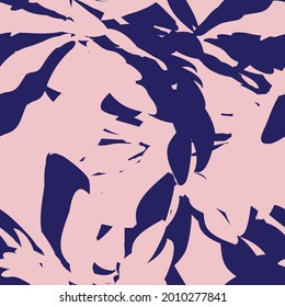 Pink Navy Floral seamless pattern background for fashion textiles, graphics, backgrounds and crafts