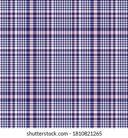 Pink Navy Glen Plaid textured seamless pattern suitable for fashion textiles and graphics