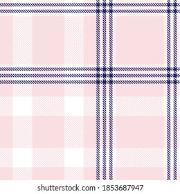Pink Navy Glen Plaid textured seamless pattern suitable for fashion textiles and graphics