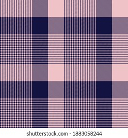 Pink Navy Glen Plaid textured seamless pattern suitable for fashion textiles and graphics