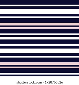 Pink and Navy Horizontal striped seamless pattern background suitable for fashion textiles, graphics
