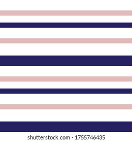 Pink and Navy Horizontal striped seamless pattern background suitable for fashion textiles, graphics
