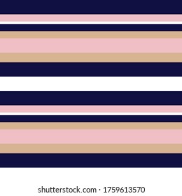Pink and Navy Horizontal striped seamless pattern background suitable for fashion textiles, graphics