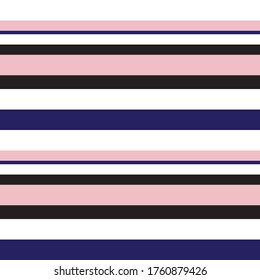 Pink and Navy Horizontal striped seamless pattern background suitable for fashion textiles, graphics