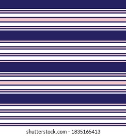 Pink and Navy Horizontal striped seamless pattern background suitable for fashion textiles, graphics