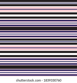 Pink and Navy Horizontal striped seamless pattern background suitable for fashion textiles, graphics