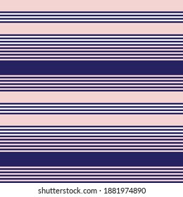 Pink and Navy Horizontal striped seamless pattern background suitable for fashion textiles, graphics
