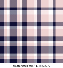 Pink and navy Plaid, checkered, tartan seamless pattern suitable for fashion textiles and graphics