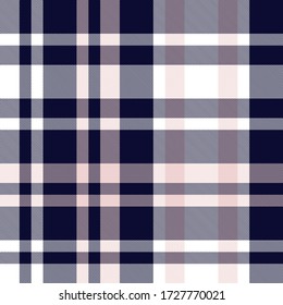 Pink and navy Plaid, checkered, tartan seamless pattern suitable for fashion textiles and graphics