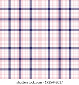 Pink and navy Plaid, checkered, tartan seamless pattern suitable for fashion textiles and graphics