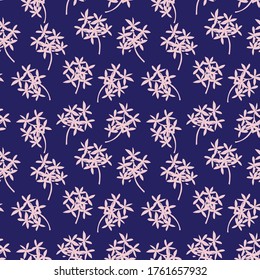 Pink and Navy Tropical Leaf botanical seamless pattern background suitable for fashion prints, graphics, backgrounds and crafts