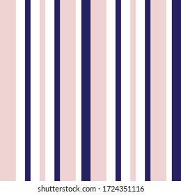 Pink und Navy vertikal gestreifter, nahtloser Muster-Hintergrund, geeignet für Modetextilien, Grafiken