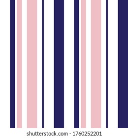 Pink and Navy vertical striped seamless pattern background suitable for fashion textiles, graphics