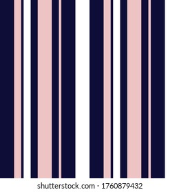 Pink and Navy vertical striped seamless pattern background suitable for fashion textiles, graphics