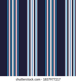 Pink and Navy vertical striped seamless pattern background suitable for fashion textiles, graphics