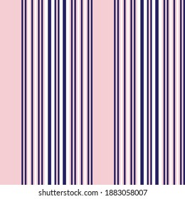 Pink and Navy vertical striped seamless pattern background suitable for fashion textiles, graphics