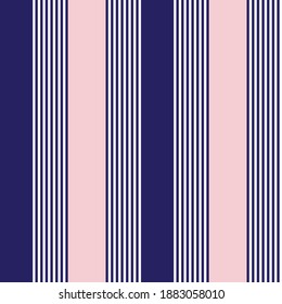 Pink and Navy vertical striped seamless pattern background suitable for fashion textiles, graphics