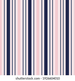 Pink and Navy vertical striped seamless pattern background suitable for fashion textiles, graphics