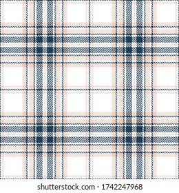 Pink navy and white tartan seamless pattern. Summer girly print