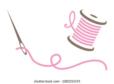 Pink Needle and Thread