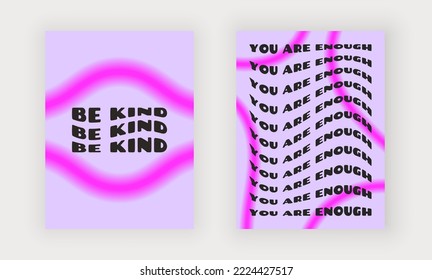 Pink Neon Lines Wall Art Prints With Wavy Text Quote