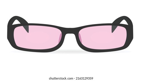 Rosa Nerdbrille. Vektorgrafik