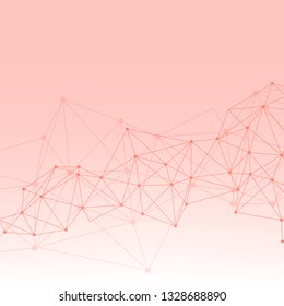 Pink neural texture abstract vector