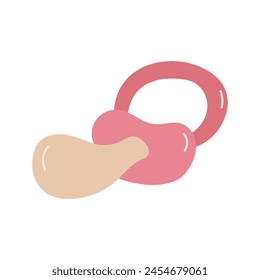 Rosa Nippel Vektorillustration auf weißem Hintergrund.