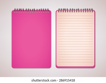 Pink Notebook with cover