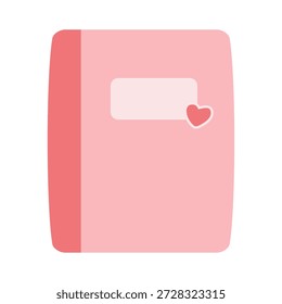Caderno cor-de-rosa ou diário para escrever notas e planejamento diário para uso escolar e pessoal
