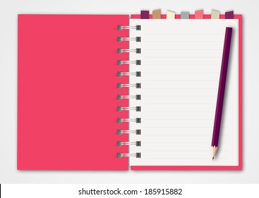 Pink Notebook Vector 
