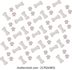 Patrón pastel rosa y desnudo, huesos y patas