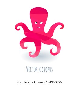 pink octopus logo icon minimal