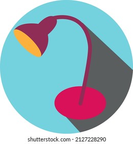 Pink office lamp, illustration, vector on a white background.