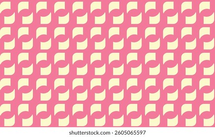 Pink ofwhite seampless shape pattern background