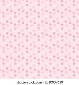 Pink on pink abstract floral pattern seamless vector background for any fabric or paper print project.