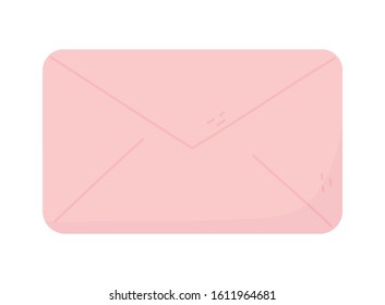 pink open envelope message communication icon vector illustration