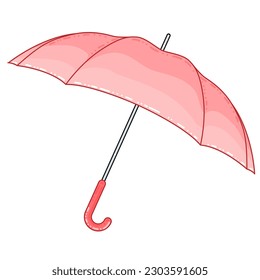 ilustración de vector de paraguas abierto rosa