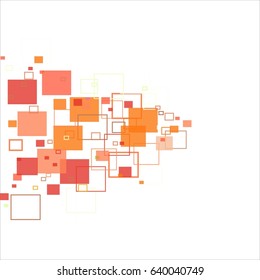 Pink And Orange Abstract Modern Squares Background