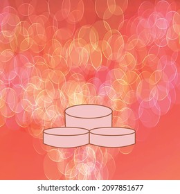 pink and orange background, vector illustration