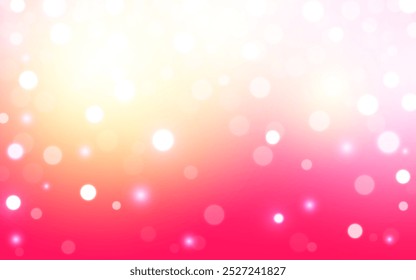 Pink and Orange Bokeh Gradient. Soft Pastel Blurred Light Effect with Bokeh Circles, Background decoration