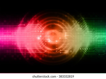 pink orange green Light Abstract Technology background for computer graphic website internet and business. circuit. illustration. digital. infographics. binary code. eye scan. www. online. sound wave